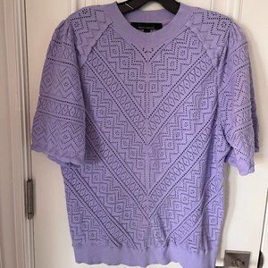 White House Black Market Lilac Knit top